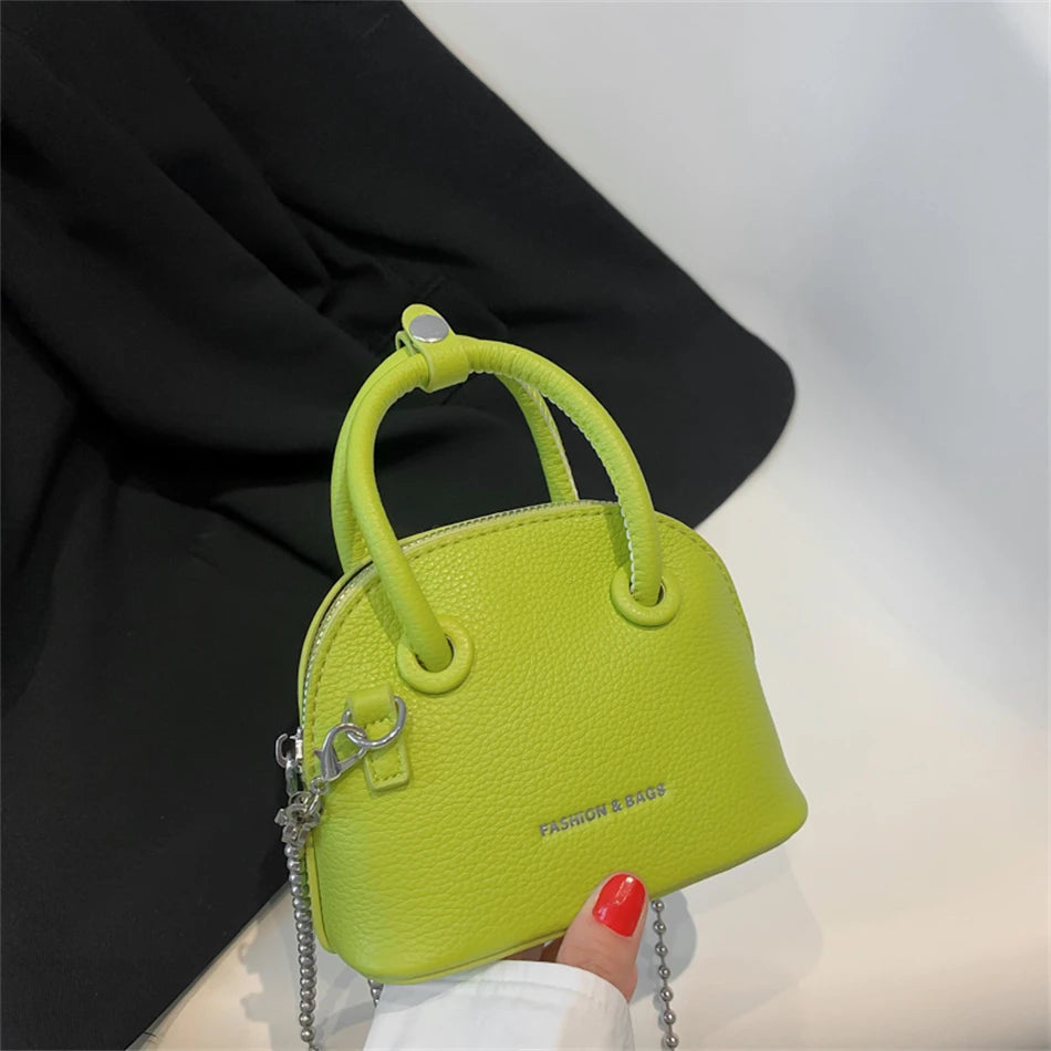 Mini PU Leather Shoulder Bag for Women Small Totes Bag