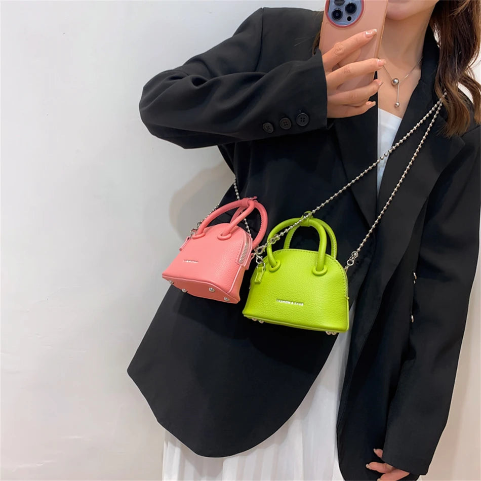 Mini PU Leather Shoulder Bag for Women Small Totes Bag