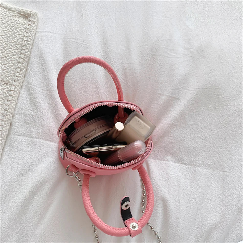 Mini PU Leather Shoulder Bag for Women Small Totes Bag
