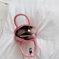 Mini PU Leather Shoulder Bag for Women Small Totes Bag
