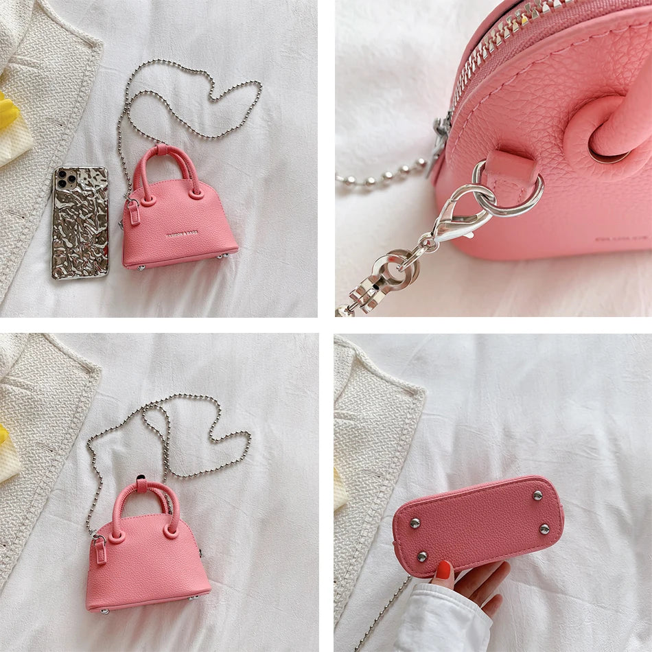 Mini PU Leather Shoulder Bag for Women Small Totes Bag