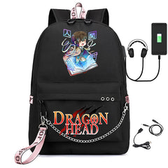 Canvas Anime Bungo Stray Dogs Girls USB Charging Backpack