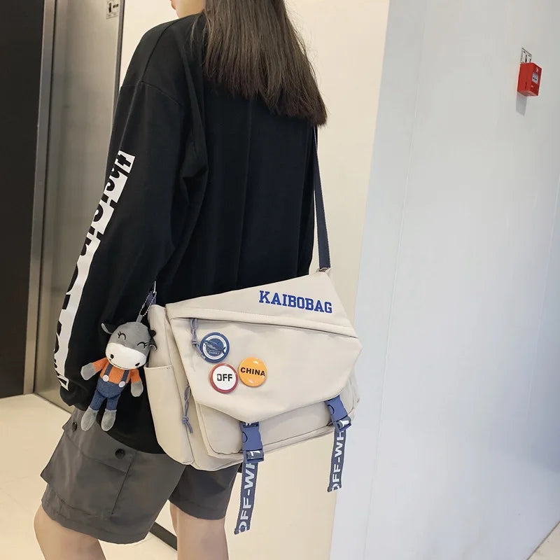 Canvas Bag School Bags for College Student Men Women Shoulder Bags