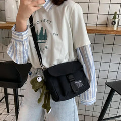 Teen Canvas Shoulder Bag Crossbody CellPhone Pouch Women Messenger
