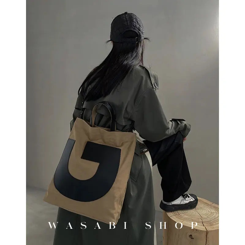 Canvas Bag Vintage Mori Girl Shoulder Handbag High Capacity Women Unisex