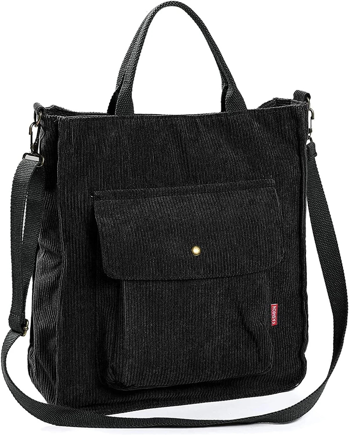 Women's Corduroy Shoulder Bag, Top-handle Canvas Handbag