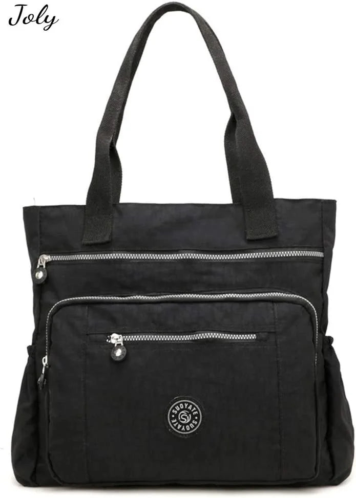 Women's Waterproof Nylon Top-handle Shoulder Bag
