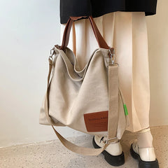 Large Capacity Canvas Tote Bag Women's Shoulder Crossbody Handbag