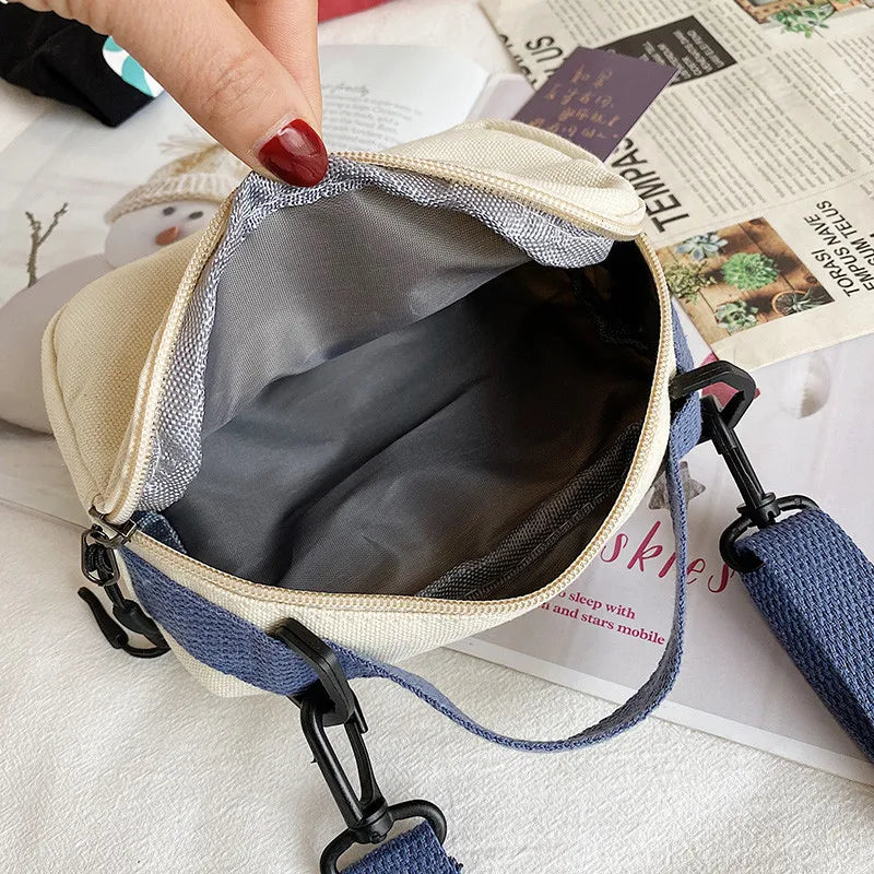 Casual Women's Tote Shoulder Bag Cartoon Crossbody Bag Cotton Handbag