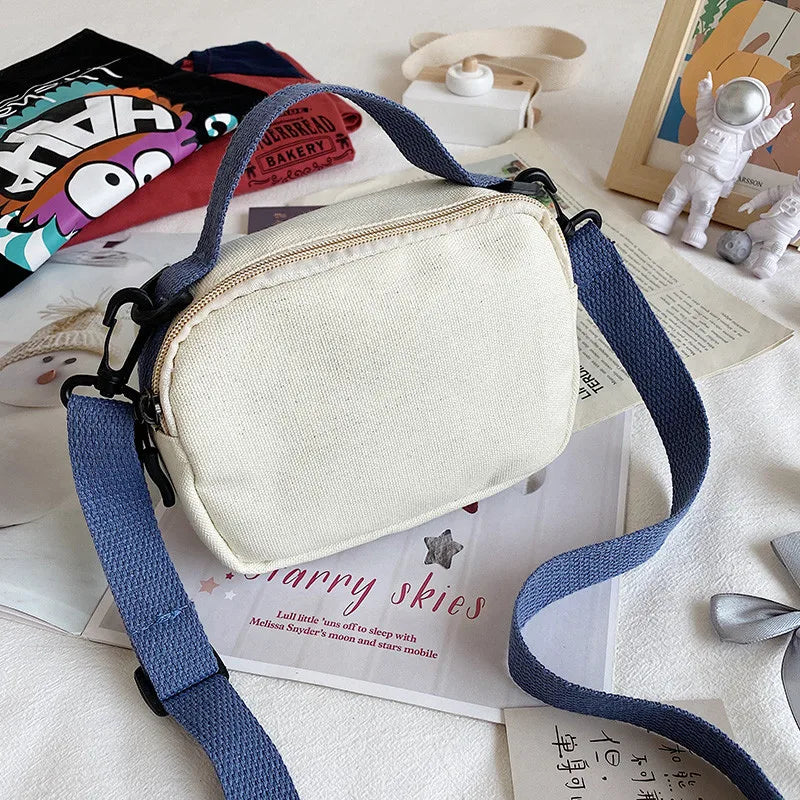 Casual Women's Tote Shoulder Bag Cartoon Crossbody Bag Cotton Handbag