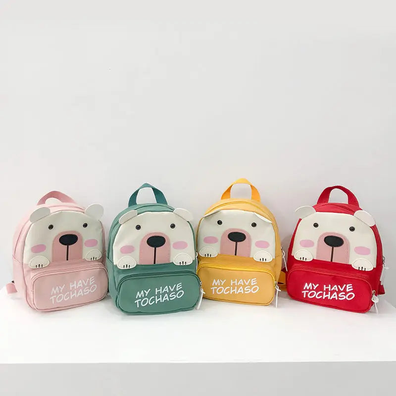 Cartoon Bear School Bag for Kids, Kindergarten Backpack