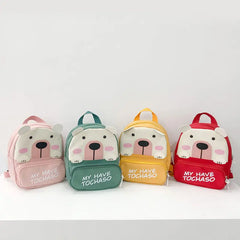 Cartoon Bear School Bag for Kids, Kindergarten Backpack