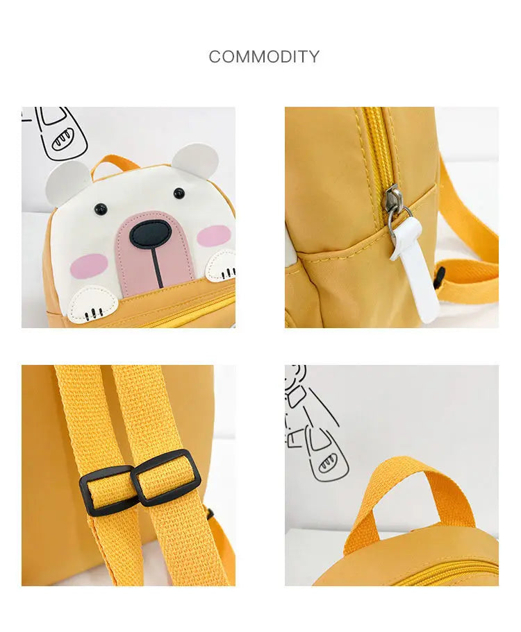 Cartoon Bear School Bag for Kids, Kindergarten Backpack