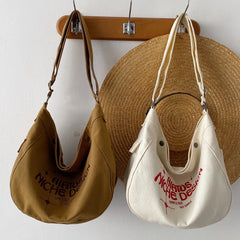 Canvas Commute Bag Large Capacity Women Messenger Bags Casual Shopping Tote