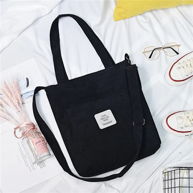 Canvas Corduroy Crossbody Shoulder for Women Purses Handbags