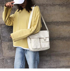 Canvas Crossbody Bags Youth Casual Large Capacity Schoolbag Ladies Shoulder Bag