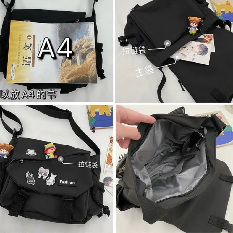 Canvas Crossbody Bags for Men Women Large Capacity Handbags Shoulder Bag