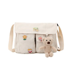 Solid Canvas Crossbody Bags for Women Girls