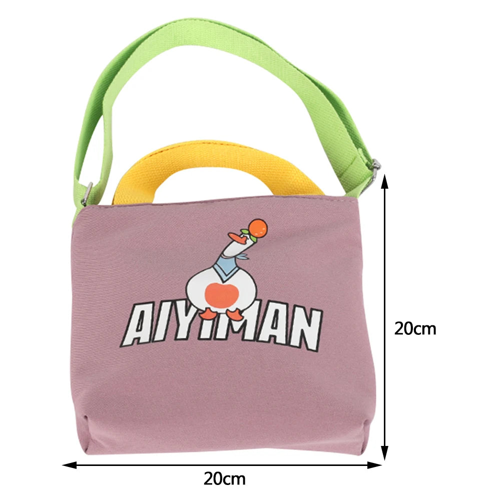 Canvas Crossbody Hand Bag Cartoon Women Handbags Zipper Purse