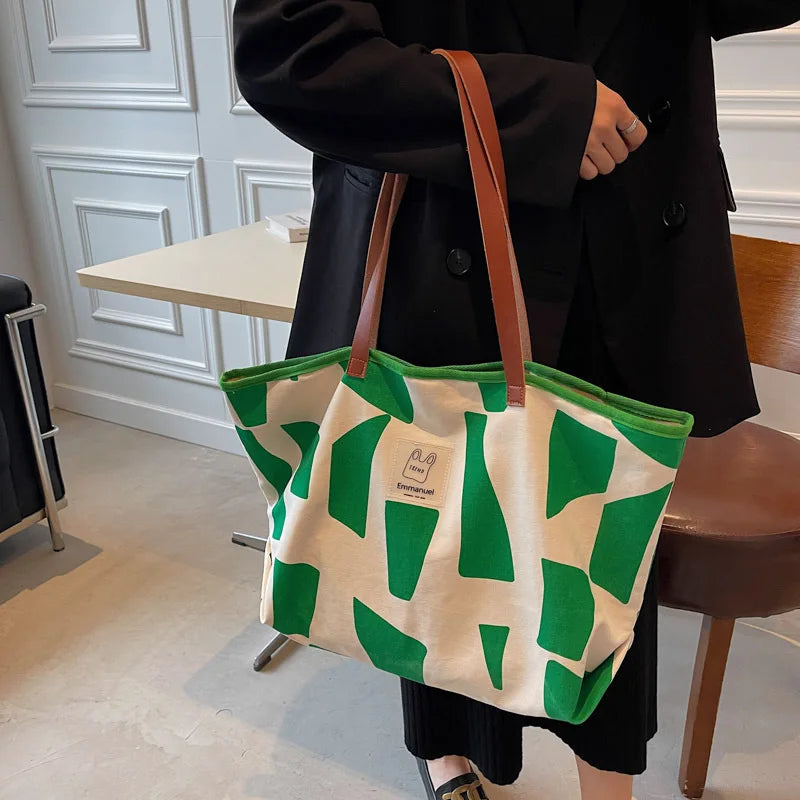 Canvas Shoulder Women's Bag Ladies Travel Shopper Bags For Women