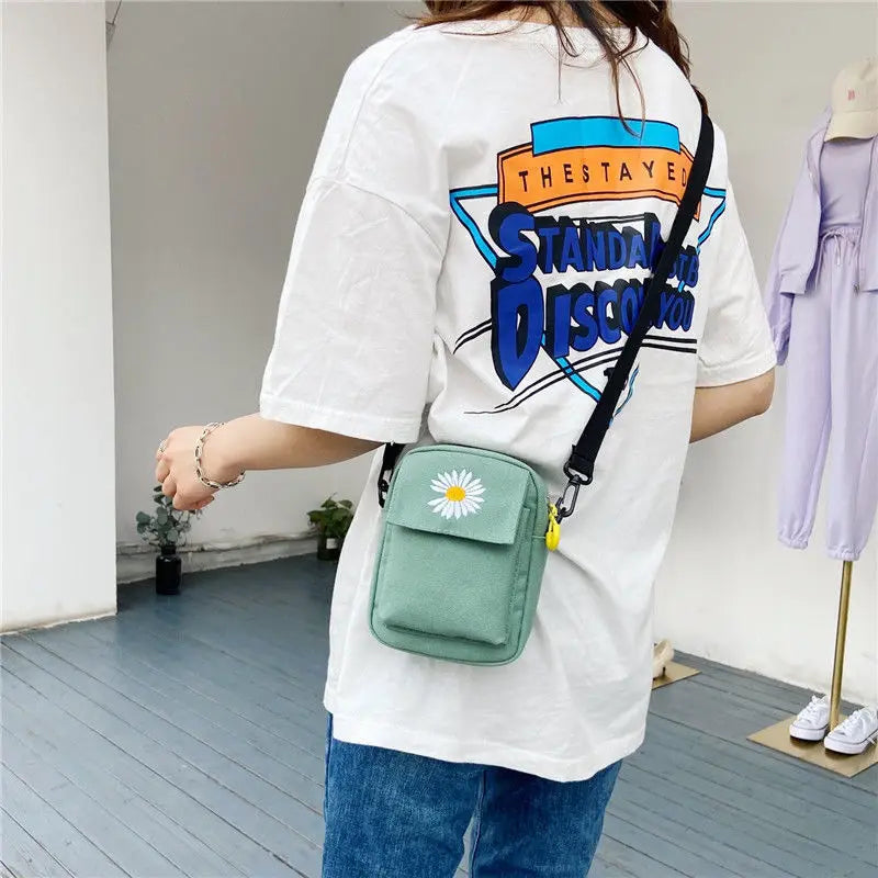 Canvas Diagonal Cross Bag Large Shoulder Bag Women Messenger Bags