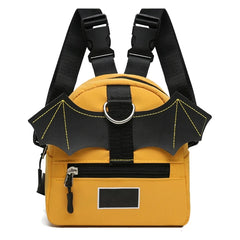 Canvas Dog Hiking Backpack Harness Bat Wing Small Puppy Saddle Bag