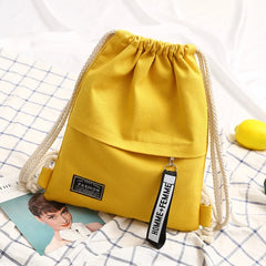 Canvas Drawstring Bags Backpack Sport Storage Bag Eco Friendly Cotton Backpack