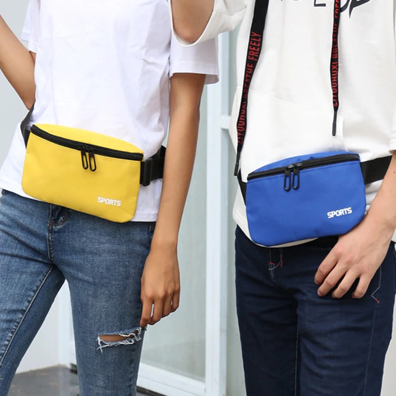 Colorful Waist Bag Unisex Fanny Pack Zipper Hip Pouch