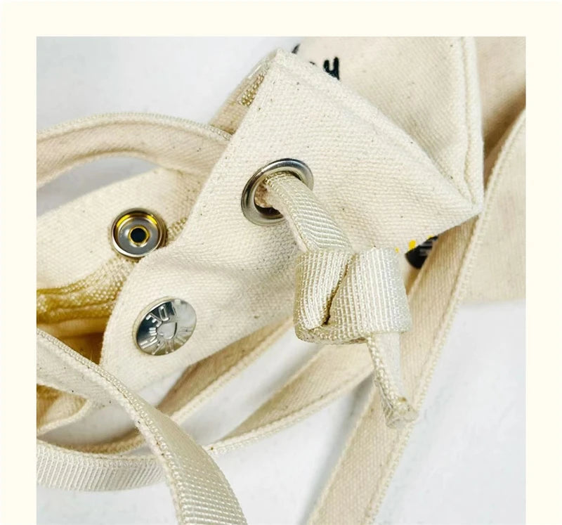 Canvas HUMAN Bag Men Women Top Version Couple Shoulder Messenger Bag