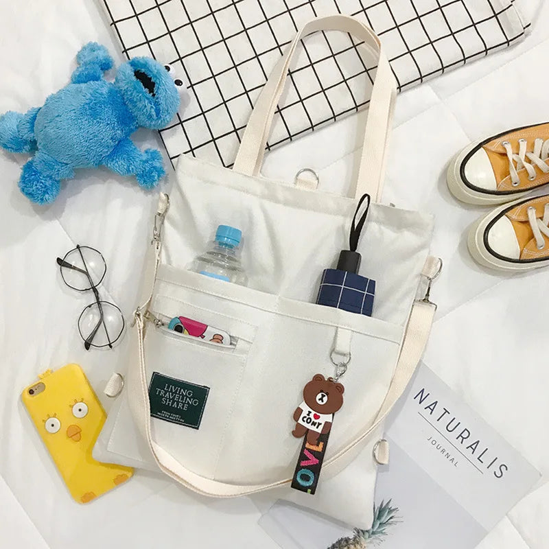 Canvas Handbags Youth Handbag Shopping Bags