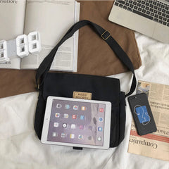 Canvas Shoulder Bags for Teenage Girls Harajuku Messenger Bag