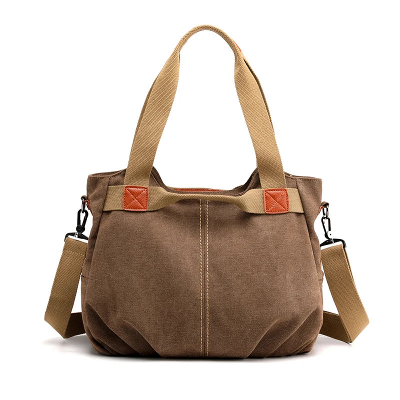 Canvas Hobos Bag Women Handbags Large Capacity Shoulder Bags for Travel Weekend