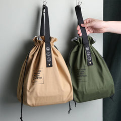 Canvas Lunch Bag Bento Box Handbag Picnic Dinner Container
