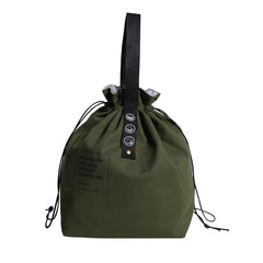 Canvas Lunch Bag Bento Box Handbag Picnic Dinner Container