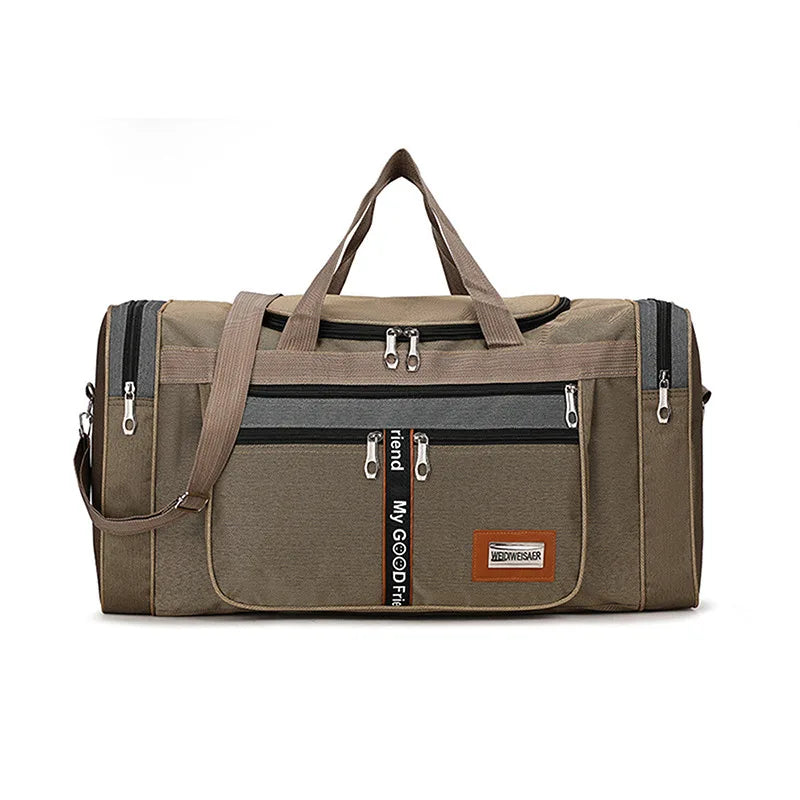 Canvas Large Capacity Travel Bag Portable Outdoor Carry Luggage