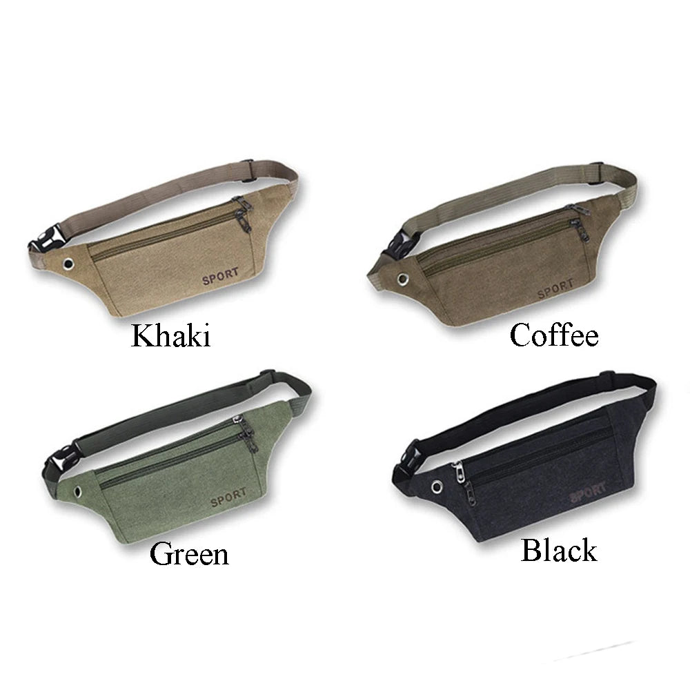 Canvas Men's Waist Packs Outdoor Sports Mountaineering Bag