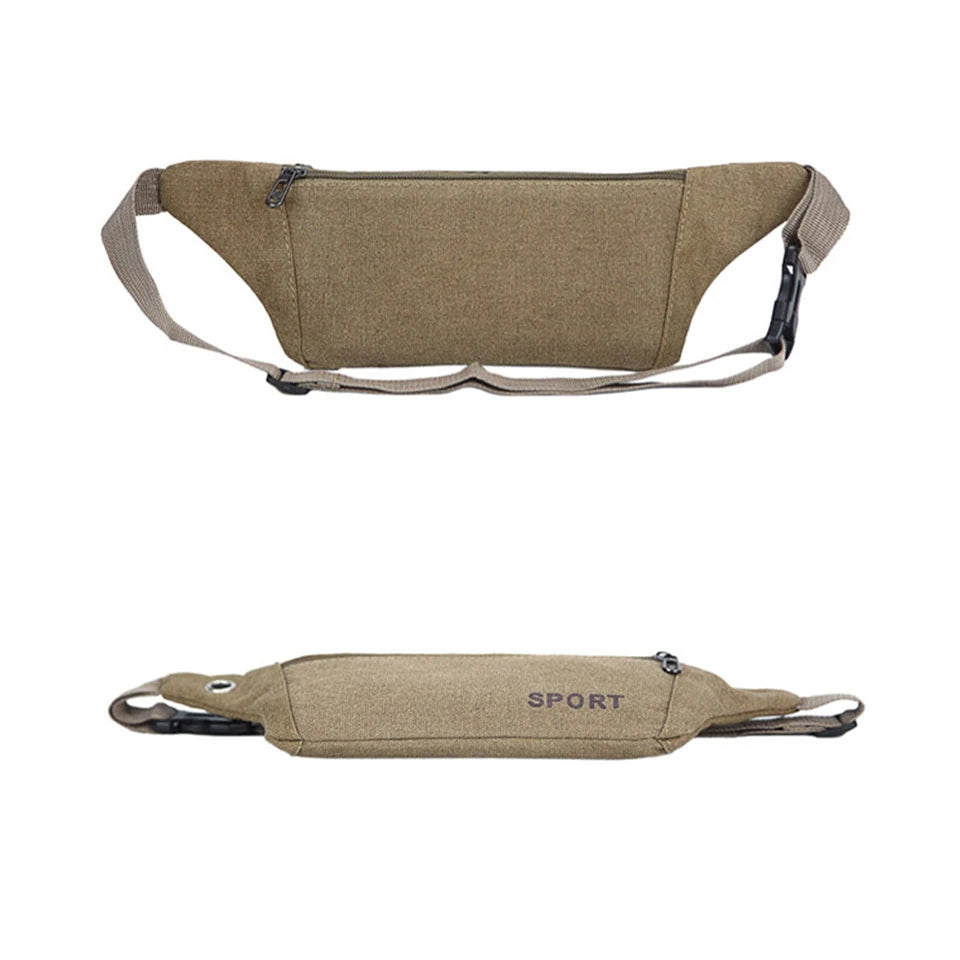 Canvas Men's Waist Packs Outdoor Sports Mountaineering Bag