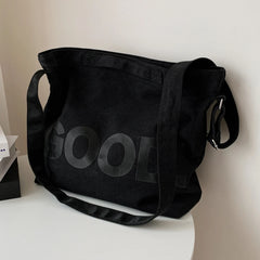 Canvas Messenger Bag Large Capacity Crossbody Soft Portable