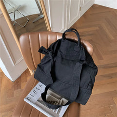 Canvas Messenger Shoulder Bag Japanese Solid Large-capacity Shopping Handbag