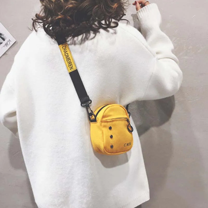 Canvas Mini Student Women's Bag Casual Small bag Girl Personality