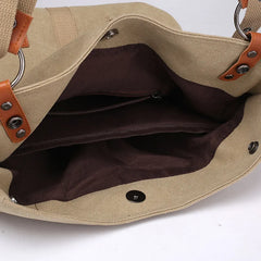 Canvas Multi-function Hand-held Single-shoulder Double-shoulder Female Bag