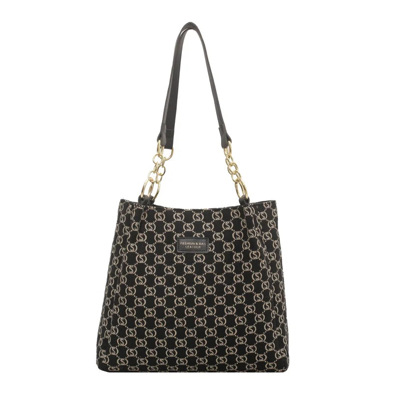 Woman Canvas Shopper Tote Bag Cotton Shoulder Bag