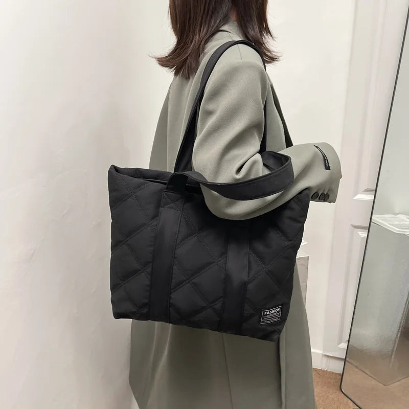 Canvas Shopper Shoulder Bag Soft Cotton Shopping Totes Handbag