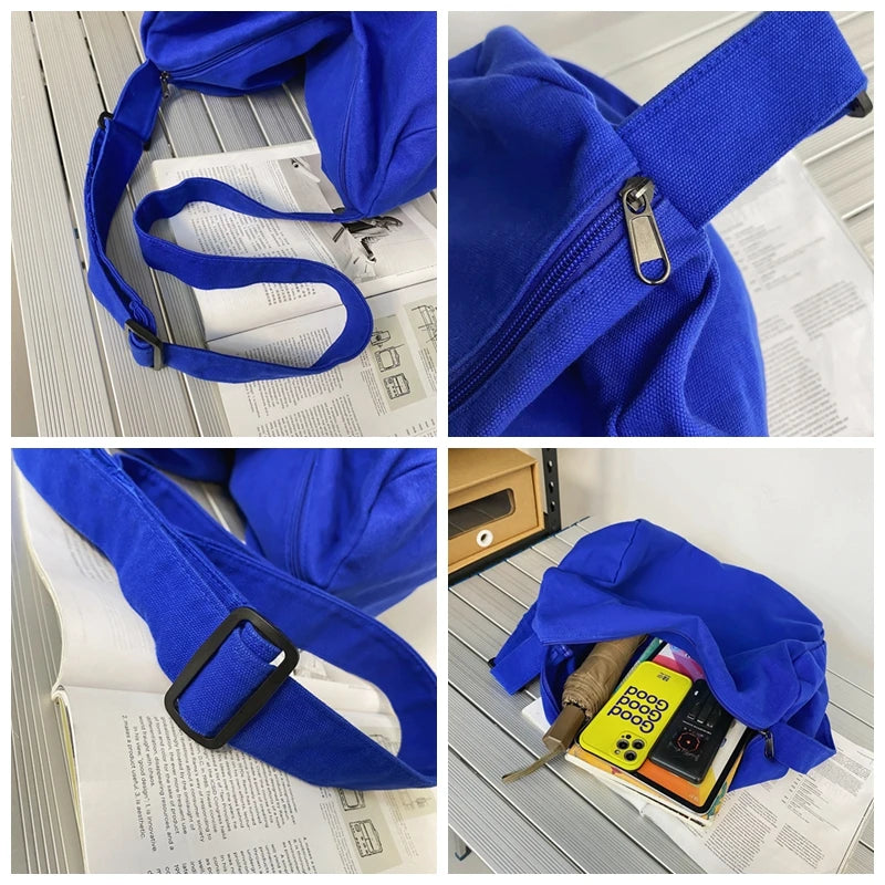 Canvas Shoulder Bag Women Casual Purses Crossbody Travel Handbags