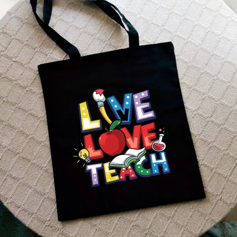Teacher Love Inspire Women Shopper Canvas Bag