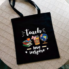 Teacher Love Inspire Women Shopper Canvas Bag