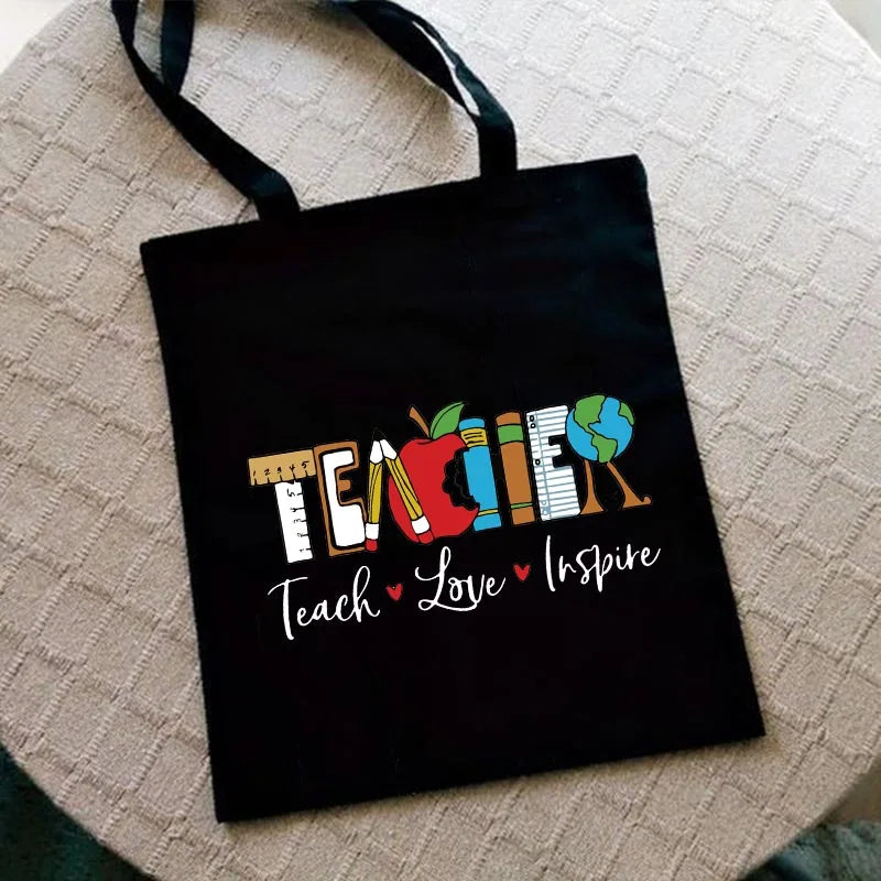Teacher Love Inspire Women Shopper Canvas Bag