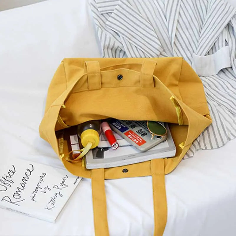 Canvas Shoulder Bags Casual Eco-friendly Large Capacity Tote Bag