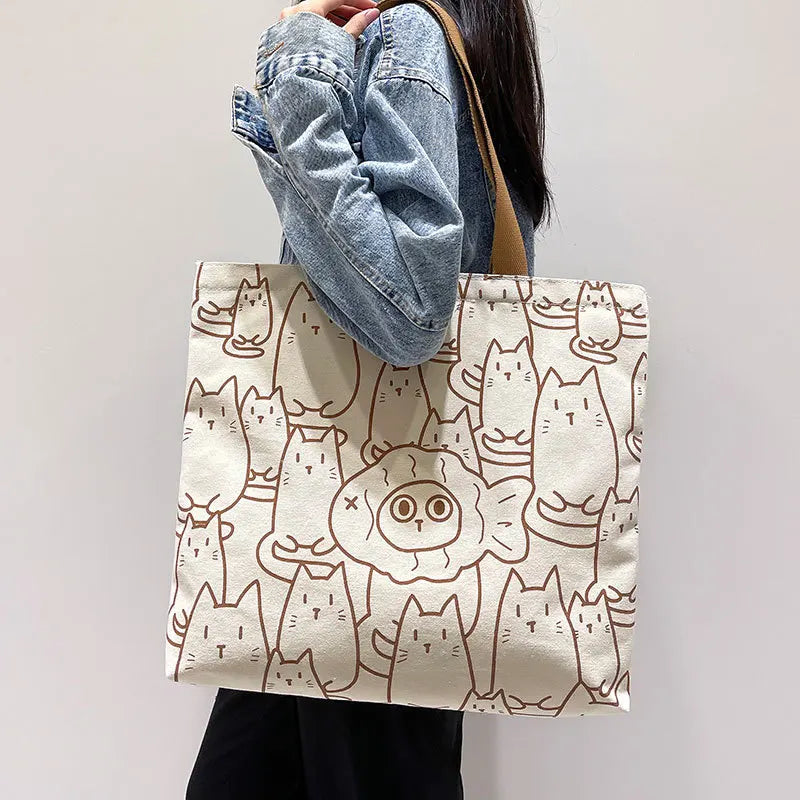 Canvas Shoulder Bags for Women Handbags Solid Handbag Bolsas Femininas