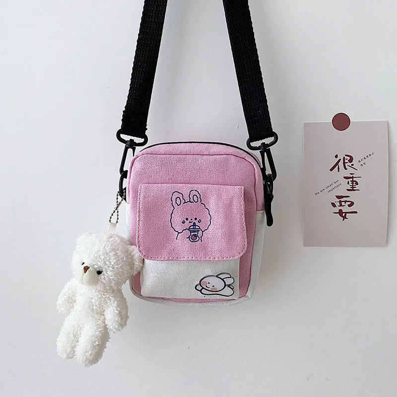 Canvas Small Crossbody Bag for Women